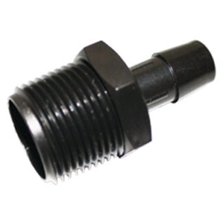Barbed Adapter, 3/4in X 1/2in Male Iron Pipe Threaded (Mipt) X Slip