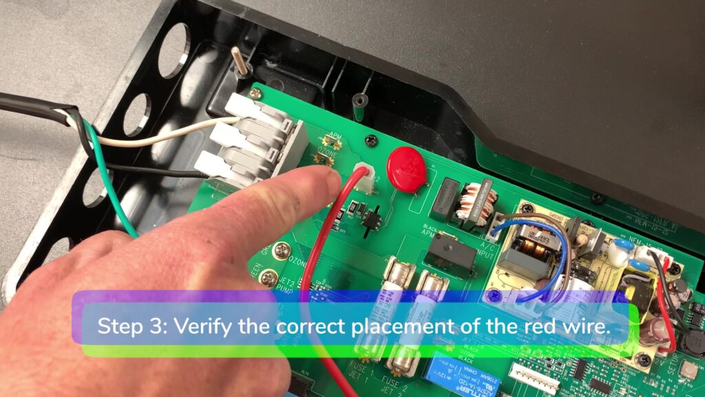 Step 3. Verify Correct placement of wire-