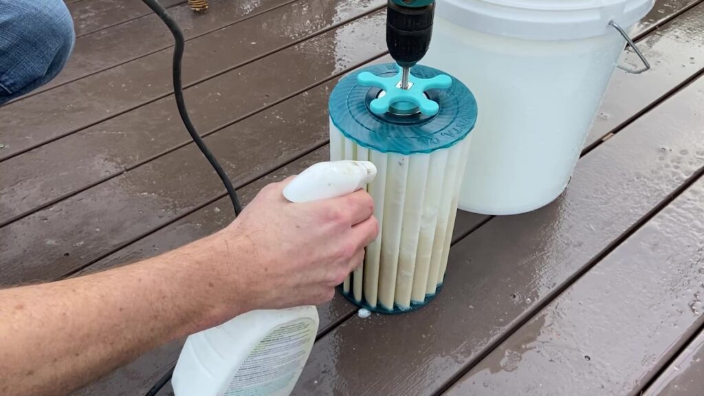Step 5.1 Spray the filters-