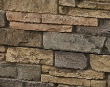 Right Side Stone Siding Panel, Earth